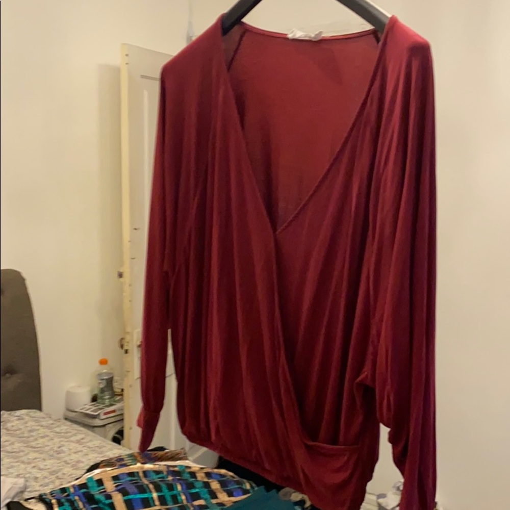 Cranberry Blouse. Bubble waist